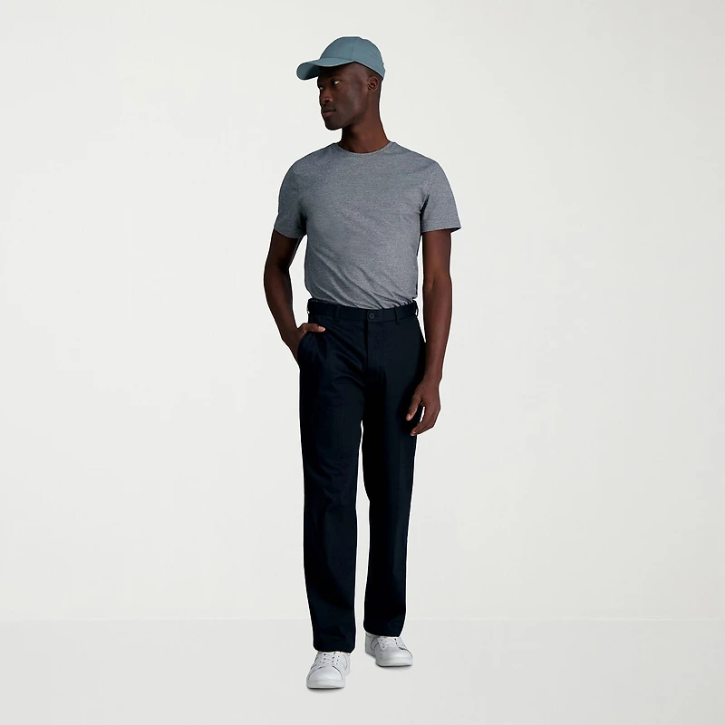 Haggar Wrinkle Free Performance Khaki Mens Classic Fit Flat Front Pant