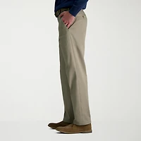 Haggar Wrinkle Free Performance Khaki Mens Classic Fit Flat Front Pant