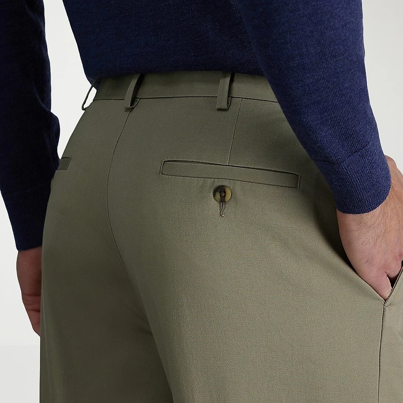 Haggar Wrinkle Free Performance Khaki Mens Classic Fit Flat Front Pant