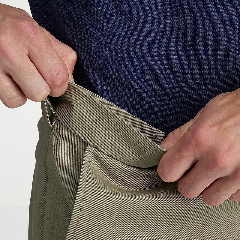 Haggar Wrinkle Free Performance Khaki Mens Classic Fit Flat Front Pant