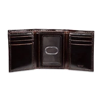 Stafford Rfid Split Pull-Up Trifoldw/Intrior Zipper Mens Personalized Trifold Wallet
