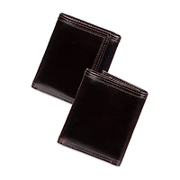 Stafford Rfid Split Pull-Up Trifoldw/Intrior Zipper Mens Personalized Trifold Wallet