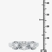 (G / SI1-SI2) Womens 2 1/4 CT. T.W. Lab Grown White Diamond 10K Gold Round 3-Stone Engagement Ring