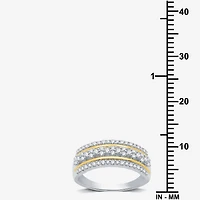 Womens 1/2 CT. T.W. Lab Grown White Diamond 14K Gold Over Silver Sterling Band
