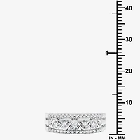Womens 1/2 CT. T.W. Lab Grown White Diamond Sterling Silver Band