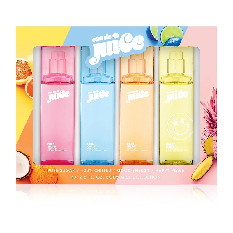 Cosmopolitan Eau De Juice Body Mist 2.5 Oz 4-Pc Coffret Set Perfume Set