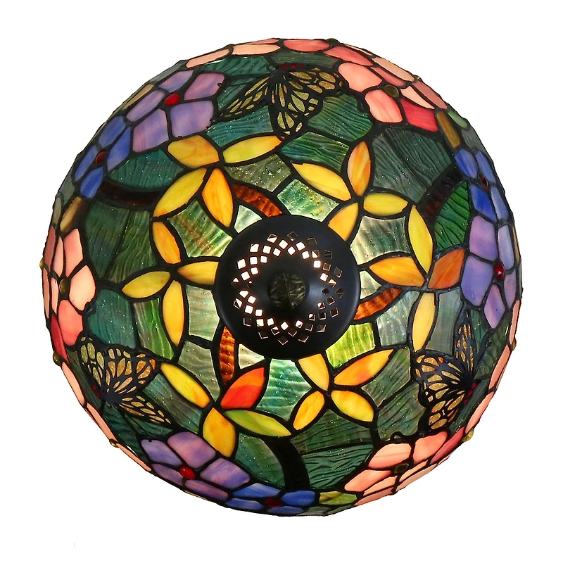 Dale Tiffany Kannon Peony Glass Table Lamp