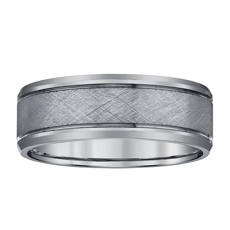 Mens 8MM Tungsten Wedding Band