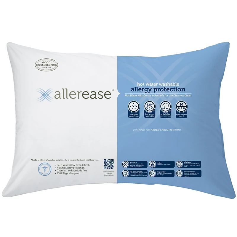Allerease Hot Water Washable Medium Density Pillow