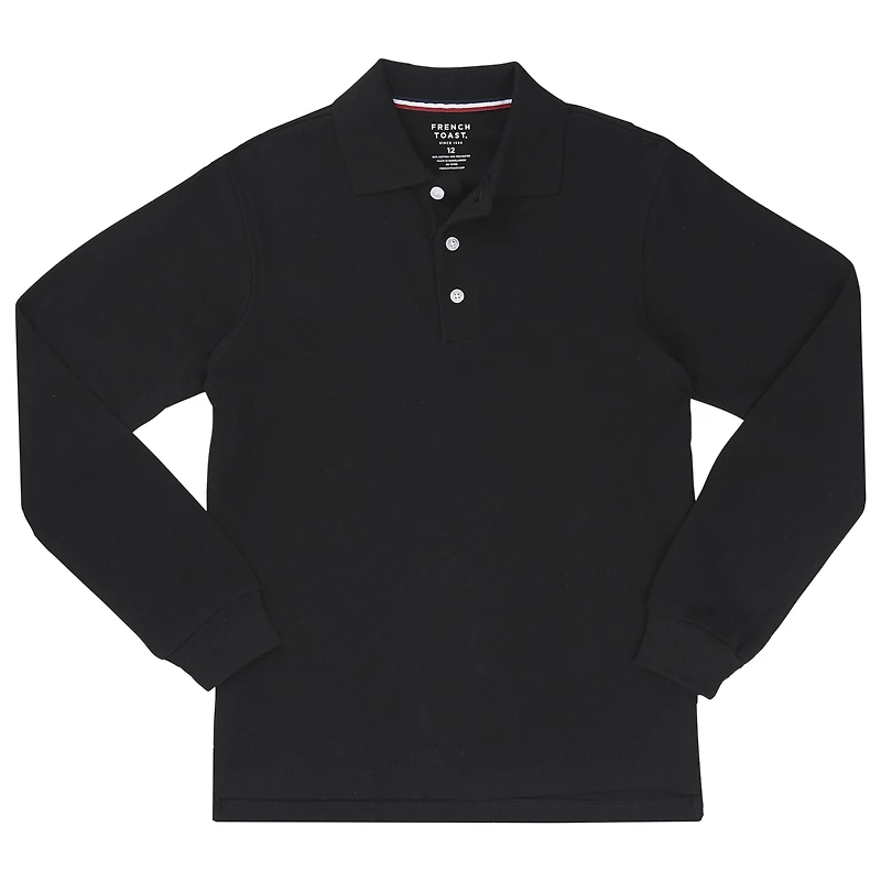 French Toast Little & Big Kid Boys Long Sleeve Boxy Fit Polo Shirt