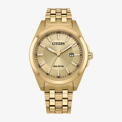 Citizen Peyten Mens Gold Tone Stainless Steel Bracelet Watch Bm7532-54p