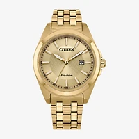 Citizen Peyten Mens Gold Tone Stainless Steel Bracelet Watch Bm7532-54p