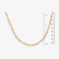 Made in Italy 10K Gold 18 Inch White Cubic Zirconia Necklace