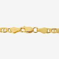 Made in Italy Unisex Adult 24K Gold Over Silver 18 Inch Link Chain Necklace