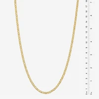 Made in Italy Unisex Adult 24K Gold Over Silver 18 Inch Link Chain Necklace