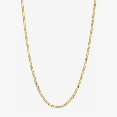 Made in Italy Unisex Adult 24K Gold Over Silver 18 Inch Link Chain Necklace