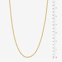 Made in Italy Womens 24K Gold Over Silver Inch Rope Chain Necklace