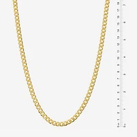 Made in Italy Mens 24K Gold Over Silver 24 Inch Curb Chain Necklace