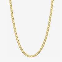 Made in Italy Mens 24K Gold Over Silver 24 Inch Curb Chain Necklace