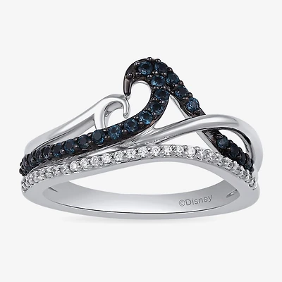 Womens 1/10 CT. T.W. Genuine Blue Topaz Sterling Silver Princess Moana Cocktail Ring