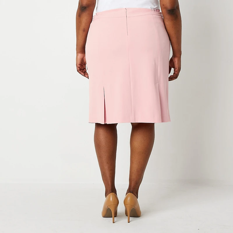 Black Label by Evan-Picone Womens Plus Suit Skirt