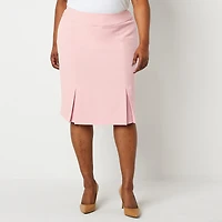 Black Label by Evan-Picone Womens Plus Suit Skirt
