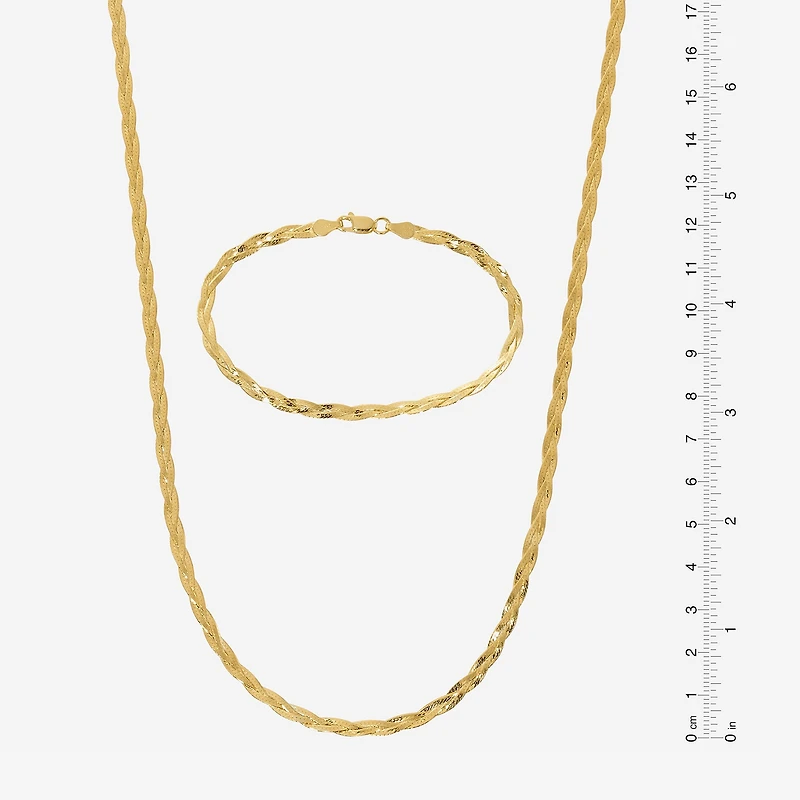 Womens 24K Gold Over Silver Oblong 2-pc. Jewelry Set