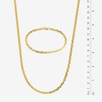 Womens 24K Gold Over Silver Oblong 2-pc. Jewelry Set