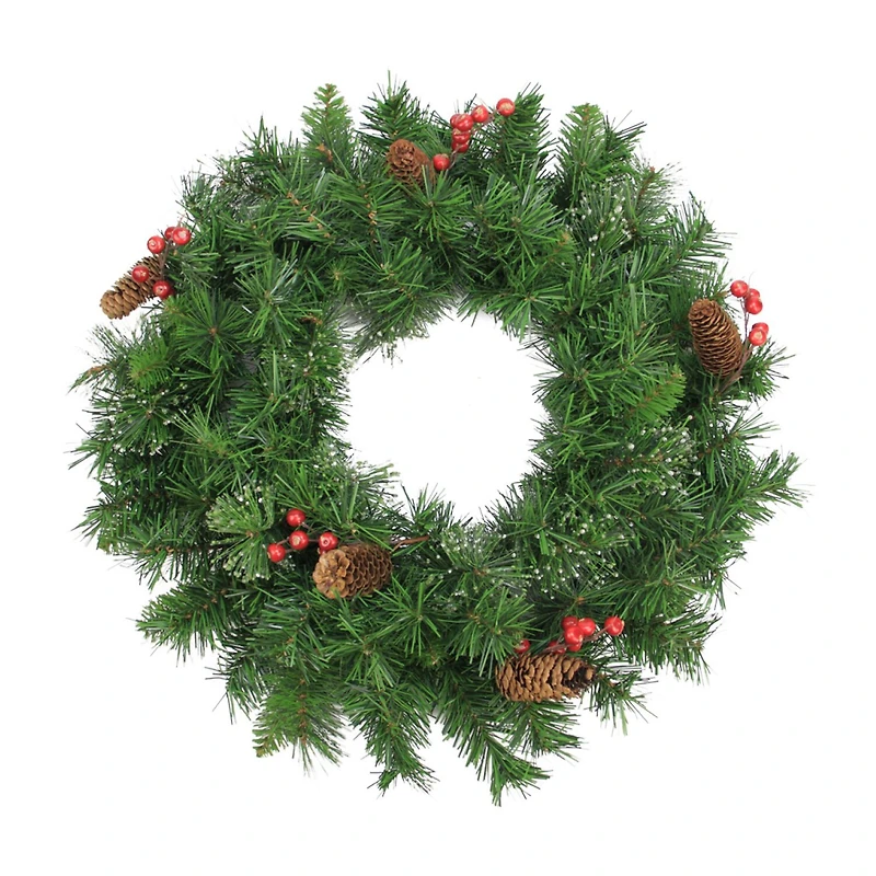 Northlight Pinecone And Berry 24" Pine Artificial Wreath