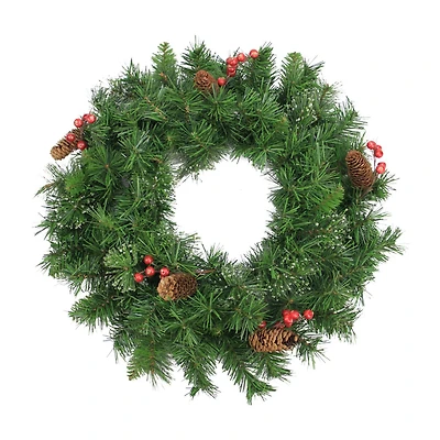 Northlight Pinecone And Berry 24" Pine Artificial Wreath