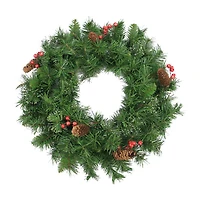 Northlight Pinecone And Berry 24" Pine Artificial Wreath