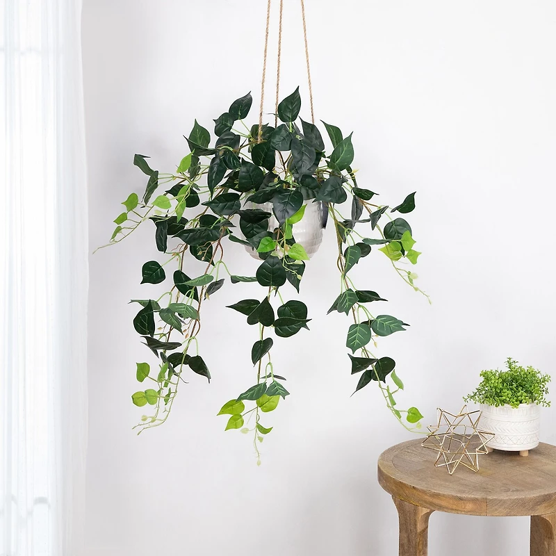 34.75'' Green Artificial Spring Pothos Plant Bush