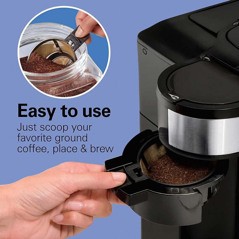Hamilton Beach® Scoop Programmable 2-Way Coffee Maker