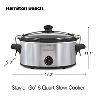 Hamilton Beach® Stay Or Go® 6-qt. Oval Slow Cooker