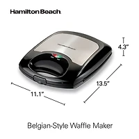Hamilton Beach® 4-Square Belgian Waffle Maker