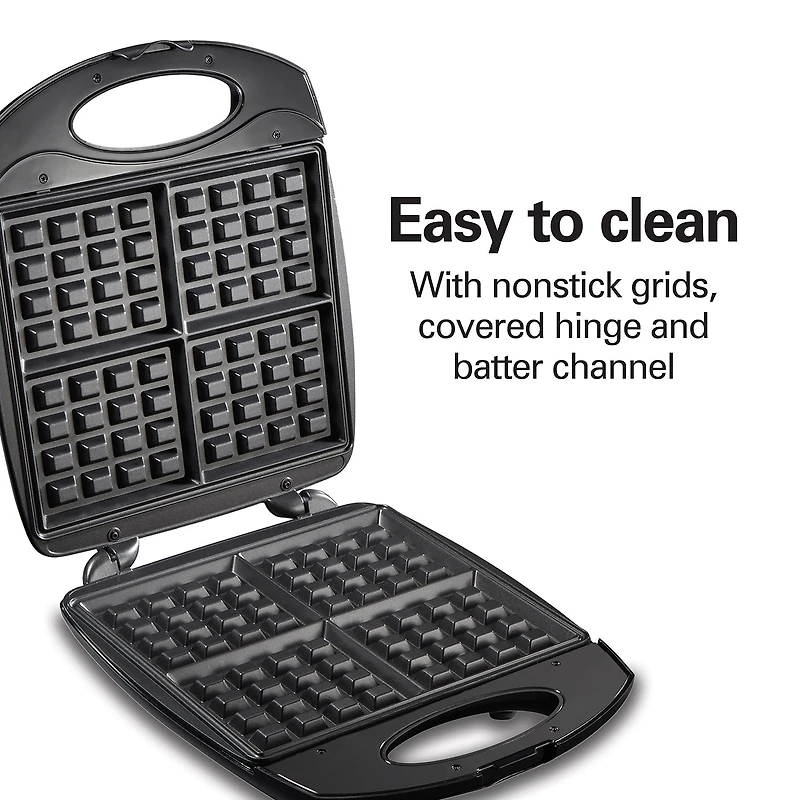 Hamilton Beach® 4-Square Belgian Waffle Maker