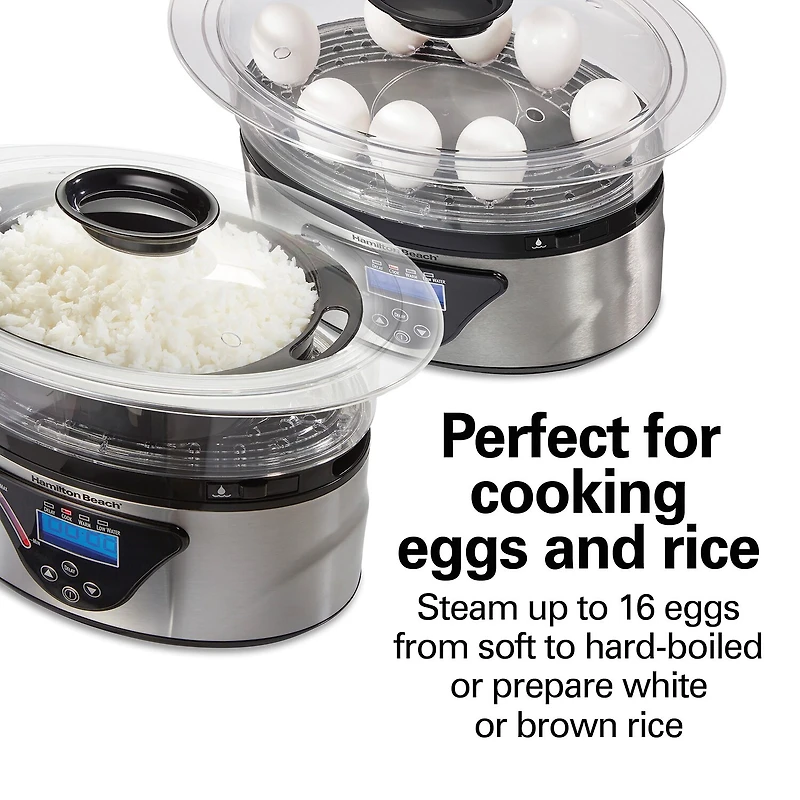 Hamilton Beach® Two-Tier Digital Food Steamer and Rice Cooker