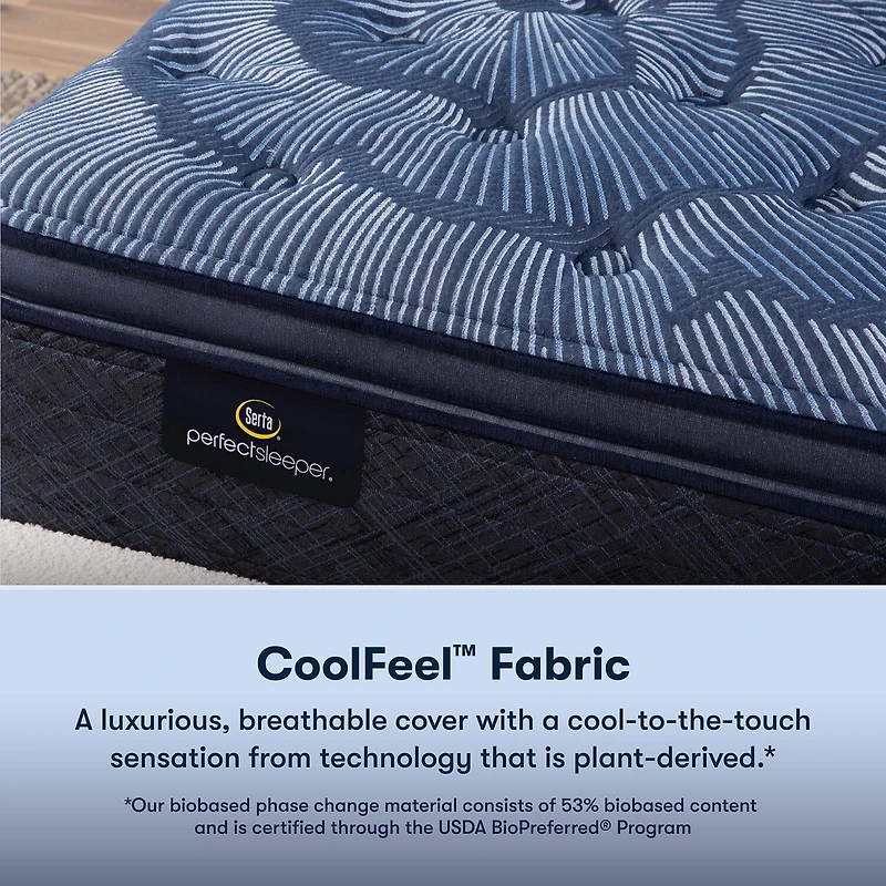 Serta Perfect Sleeper Cobalt Calm 15.25" Plush Pillow Top