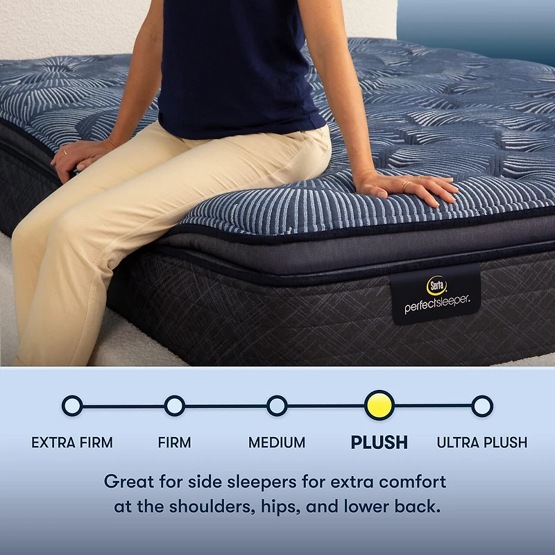 Serta Perfect Sleeper Cobalt Calm 15.25" Plush Pillow Top