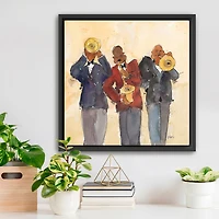 Lumaprints Jazz Trio Framed Canvas Art