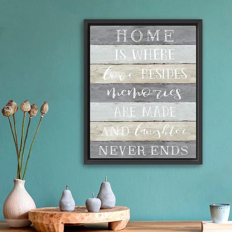 Lumaprints Laughter Never Ends Framed Canvas Art