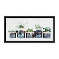 Lumaprints Rustic Plants A Row Framed Canvas Art