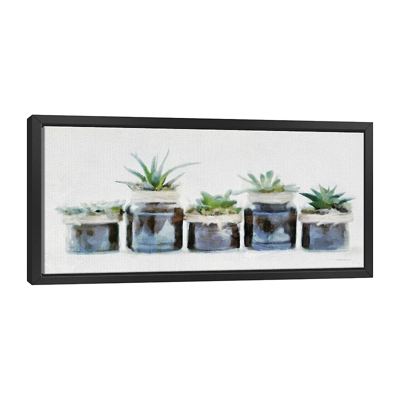 Lumaprints Rustic Plants A Row Framed Canvas Art