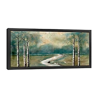 Lumaprints Green Landscape Framed Canvas Art