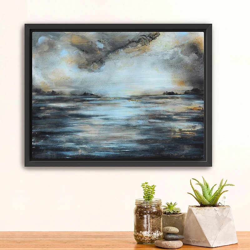 Lumaprints Light And Clouds Framed Canvas Art