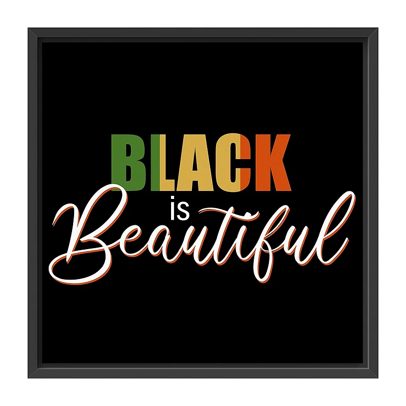 Lumaprints Black Is Beautiful Framed Canvas Art