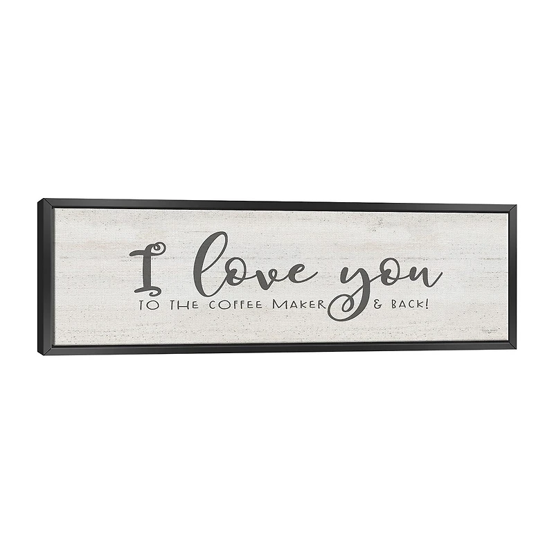 Lumaprints Coffee Kitchen Panel - Love Framed Canvas Art