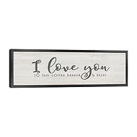 Lumaprints Coffee Kitchen Panel - Love Framed Canvas Art