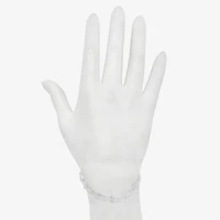 Bijoux Bar Delicates Silver Tone Womens 7.5 Inch Solid Link Chain Bracelet