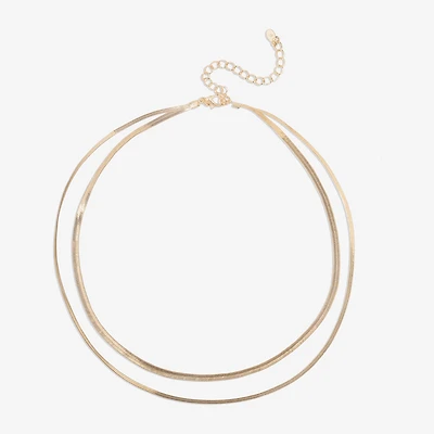 Bijoux Bar Delicates Gold Tone Womens 16 Inch Link Chain Necklace